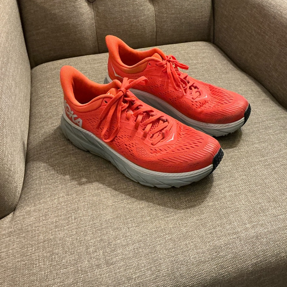 Hoka Fiery Orange Athletic Shoes